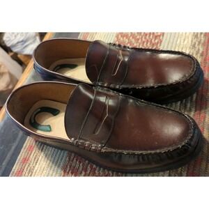 Nunn Bush Mens  Size 13M Penny Loafers Burgundy Leather Dress Shoes  #84109-601